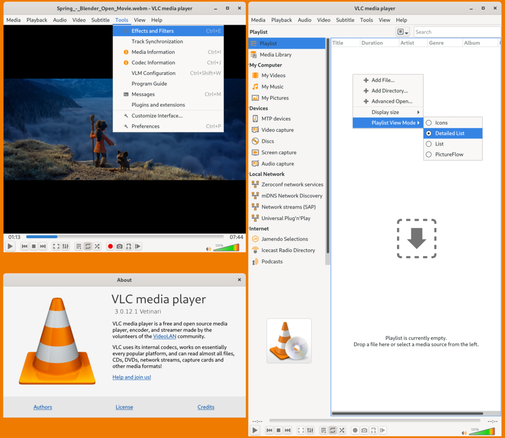 Image of VLC media player application software